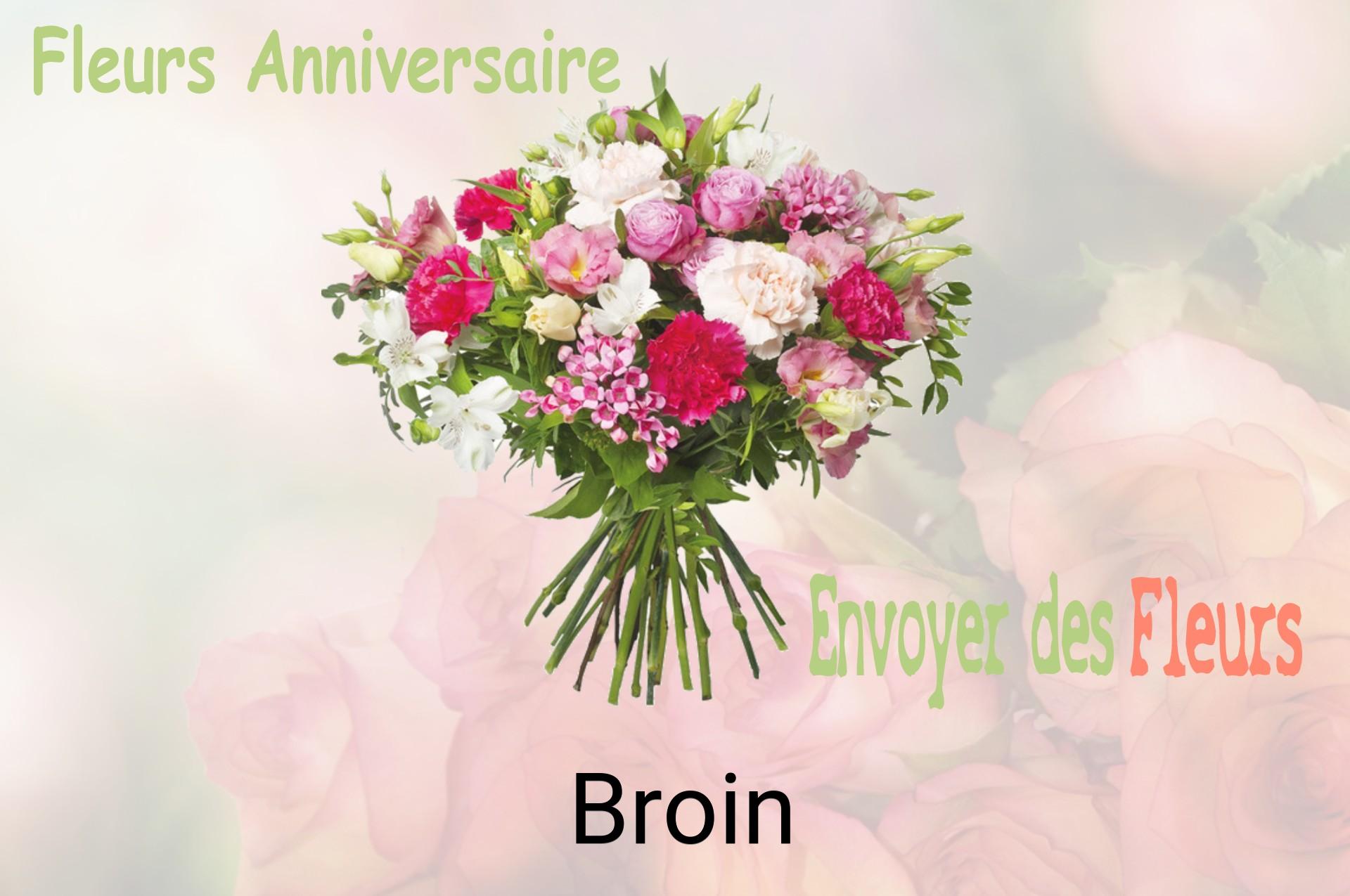 Bouquet de fleurs d’anniversaire livré à Broin